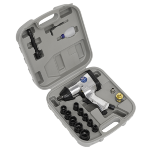 Air Impact Wrench Kit with Sockets 1/2"Sq Drive